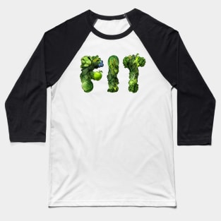 Vegetables Spelling Fit Baseball T-Shirt